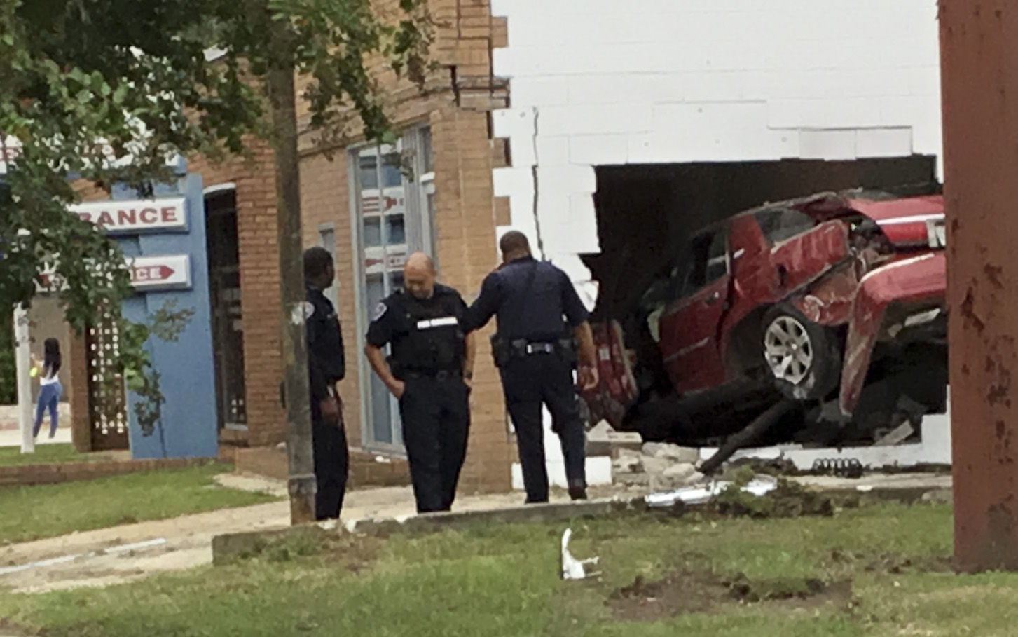 Car Crashes into Building